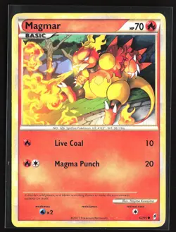 Pokemon TCG - Magmar Common Call of Legends 62/95 LP - Image 1