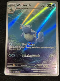 Pokemon Wartortle 171/165 Sv: Scarlet & Violet 151 IR Illustration Rare - Image 1