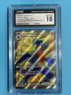 PSA 10 Cynthia's Garchomp EX SVP 204 Black Star Promo Pokemon 2025 - Image 1