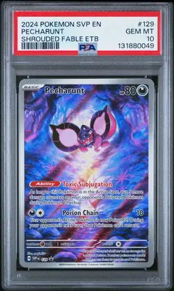 Pokemon TCG Pecharunt SVP Promo #129 Holo English PSA 10 Graded Card - Image 1
