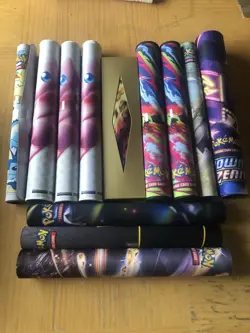 Pokemon TCG Playmat Lot of 12 - Charizard Greninja Eevee Prismatic Mew Terapogo - Image 1