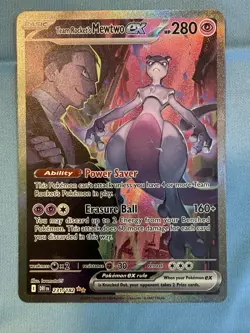 Pokemon Team Rocket's Mewtwo ex 231/182 Sv10: Destined Rivals Holo - Image 3