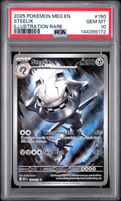 Steelix #150 2025 Pokemon Mega Evolution Illustration Rare PSA 10 250001 - Image 1