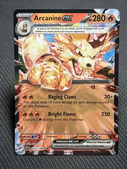 Pokemon TCG Arcanine EX Scarlet & Violet Base Set Holo Double Rare Card 032/198 - Image 1