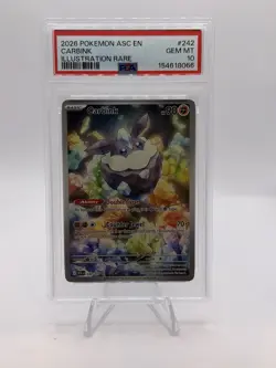 2026 POKEMON ASC EN-ASCENDED HEROES ILLUSTRATION RARE #242 CARBINK PSA 10 - Image 1