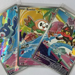 Pokemon TCG First Partner Illustration Collection Series 1 Gen 7 Alola Starters - Image 1