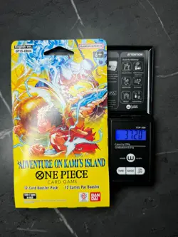 (VERY HEAVY)🔥37.20g One Piece Adventure On Kami’s Island OP15 Sleeved Booster - Image 1