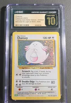 Chansey 015/034 Trading Card Game Classic Holo CGC PRISTINE 10 - Image 1
