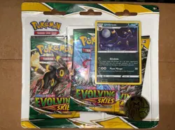Pokemon Trading Card Sword Shield Evolving Skies Three Pack Blister TCG Umbreon - Image 1