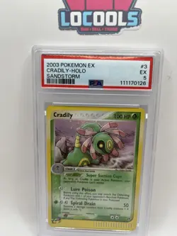 PSA 5 2003 EX Sandstorm Cradily 3/100 HOLO Pokemon Card Near Mint E Reader - Image 1