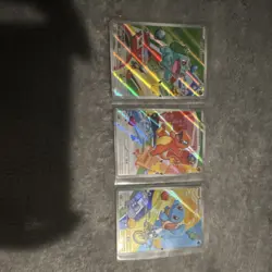 Pokemon TCG Foil Card Lot Bulbasaur Charmander Squirtle 3 Cards English - Image 1