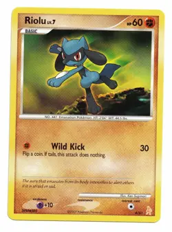 Pokemon Card: Riolu 6/61 (6/11) ERROR Lucario Trainer Kit Diamond & Pearl! NM - Image 1