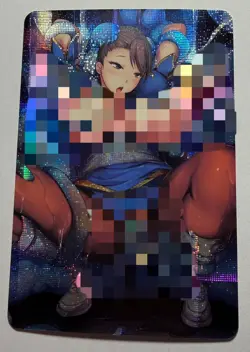 SEXY HEROINE WAIFU Chun Li STREET FIGHTER ACG PRISMATIC HOLO CARD NM - Image 1