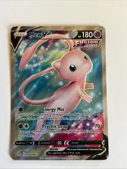 Mew v 250/264 SWSH08 Fusion Strike Full Art Holo Card Mint Condition - Image 1