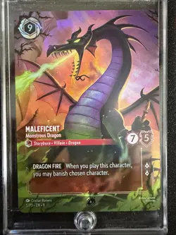 Maleficent - Monstrous Dragon (Store Championship) 5 Disney Lorcana Promo Cards - Image 1