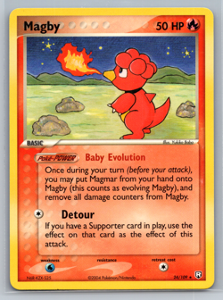 Magby 24/109 Team Rocket Returns 2004 Non Holo Rare Card Near Mint Pokemon NM - Image 1