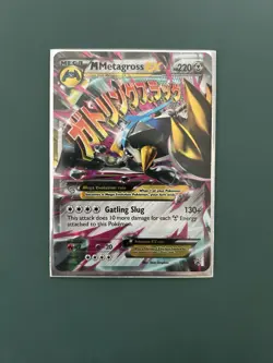 Pokemon M Metagross EX Mega Evolution Promo Holo XY35 Gatling Slug 220 HP Card - Image 2