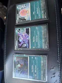 Triple Whammy Tin Darkrai, Sableye, Spiritbomb Cosmo Promo Cards Mint Copies - Image 1