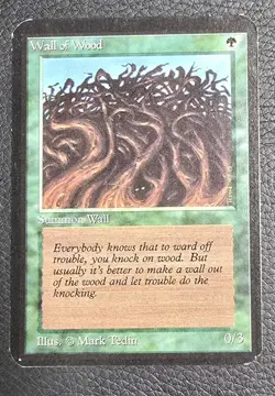 Wall of Wood (LP) Alpha Edition LEA Magic MTG - Image 1