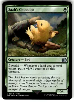 Final Fantasy Magic: The Gathering Sazh's Chocobo #200 MTG NM - Image 1