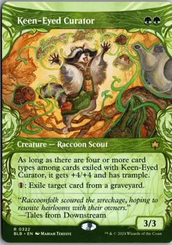 Keen-Eyed Curator (Showcase) 322 Rare Bloomburrow Magic: The Gathering Near Mint - Image 1