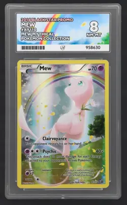 Pokemon XY Black Star Promo Mew Full Art Mythical Collection XY110 ACE 8 - 2016 - Image 1