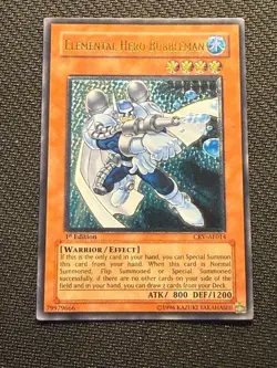 E-Hero Bubbleman CRV-AE014 1st Edition Ultimate Rare YuGiOh Asia English LP - Image 1