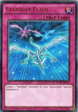 LC05-EN003 Stardust Flash Ultra Rare Limited Edition Lightly Played YuGiOh TCG - Image 1