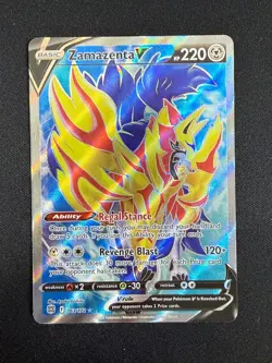 Zamazenta V - 163/172 - Full Art Ultra Rare Brilliant Stars - Pokemon (NM) - Image 1