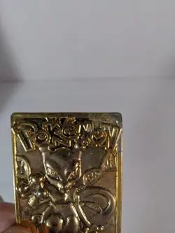 Vintage 1999 Burger King Pokemon 23k Gold Plated Mewtwo Collectible Card READ - Image 3