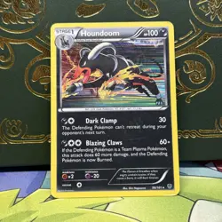 Pokemon TCG Houndoom Card 56/101 Plasma Blast Holo Rare MP - Image 1