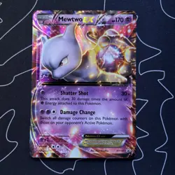 Pokemon Mewtwo EX XY107 Black Star Promo Holo Card NM Condition - Image 2