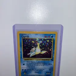 Pokemon TCG Lapras Fossil Holo Unlimited Rare Card 10/62 Vintage - Image 2