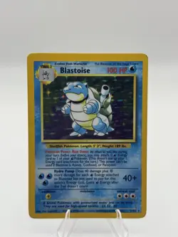 Pokemon TCG Blastoise Base Set Holo Unlimited Rare Card 2/102 LP Condition - Image 2