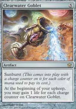 Clearwater Goblet - Foil Magic mtg Heavy Play, English Fifth Dawn x1 - Image 1