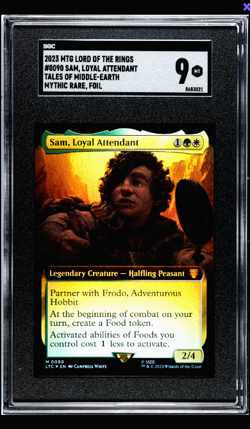 MTG Magic the Gathering Lord of Rings LOTR Foil Sam Loyal Attendant SGC 9 POP 1 - Image 1