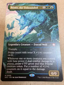 Primo, the Unbounded - Regular (Borderless) : Secrets of Strixhaven - Mtg - Image 1