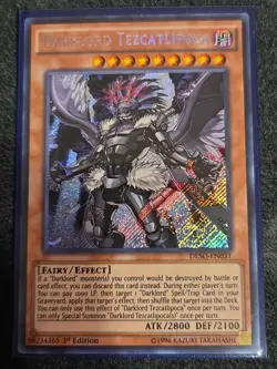 Darklord Tezcatlipoca DESO-EN031 - Secret Rare 1st Ed NM Yugioh - Image 1