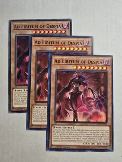 YuGiOh! 3x AD LIBITUM OF DESPIA MP22-EN192 Common Yu-gi-oh! TCG x3 - Image 1