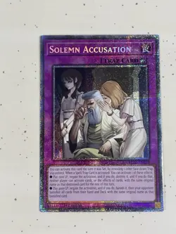 Yugioh Solemn Accusation BLZD-EN079 Starlight Rare 1st Edition Near Mint - Image 1