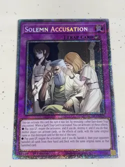 Yugioh Solemn Accusation BLZD-EN079 Starlight Rare 1st Edition Near Mint - Image 2