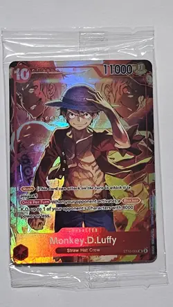 One Piece TCG Monkey D Luffy ST10-006 SR Treasure Booster Set Promo Sealed - Image 1