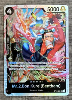 Mr.2.Bon.Kurei BenthamOP14-091 / The Azure Sea's Seven 2026 Foil/ One Piece TCG - Image 1