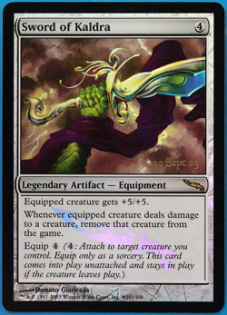 Sword of Kaldra (Prerelease) FOIL Mirrodin Promos NM Rare CARD (499830) ABUGames - Image 1