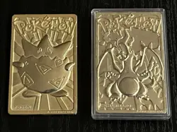 1999 Pokemon Charizard Togepi Gold Burger King Toy Cards - Image 1