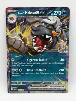 Arven's Mabosstiff ex 139/182 Destined Rivals NM Double Rare Holo Pokemon TCG - Image 1