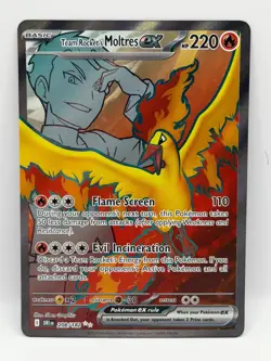 Team Rocket's Moltres ex 208/182 Destined Rivals NM Ultra Rare Holo Pokemon TCG - Image 1