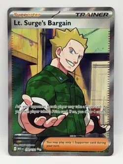 Lt. Surge's Bargain 170/132 Mega Evolution NM Ultra Rare Pokemon TCG - Image 1