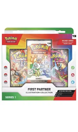Pokemon TCG First Partner Illustration Collection Series 1 Promo Booster Pack - Image 1