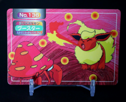 Flareon vs Parasect No.136 - Topsun Vs Series 1 - LP - Vintage Pokemon - Image 1